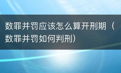 数罪并罚应该怎么算开刑期（数罪并罚如何判刑）