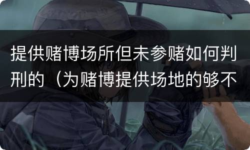 提供赌博场所但未参赌如何判刑的（为赌博提供场地的够不够判刑）