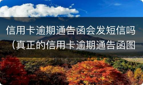 信用卡逾期通告函会发短信吗（真正的信用卡逾期通告函图片）