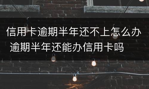 信用卡逾期半年还不上怎么办 逾期半年还能办信用卡吗