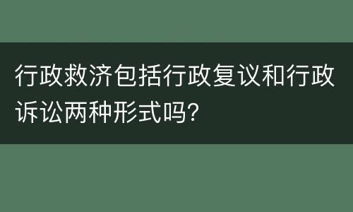 行政救济包括行政复议和行政诉讼两种形式吗？