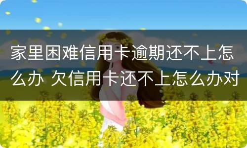 家里困难信用卡逾期还不上怎么办 欠信用卡还不上怎么办对家人有害吗