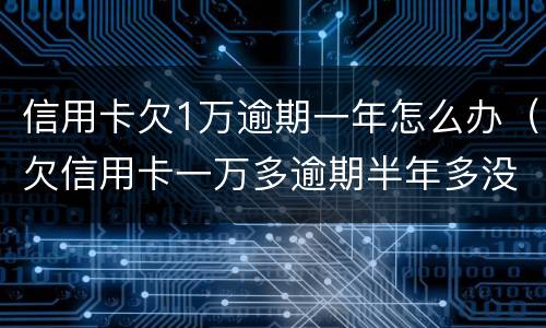 信用卡欠1万逾期一年怎么办（欠信用卡一万多逾期半年多没还会怎么样?）