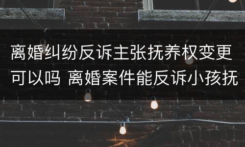 离婚纠纷反诉主张抚养权变更可以吗 离婚案件能反诉小孩抚养费吗