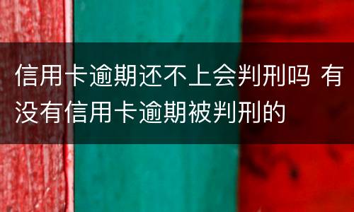 信用卡逾期还不上会判刑吗 有没有信用卡逾期被判刑的