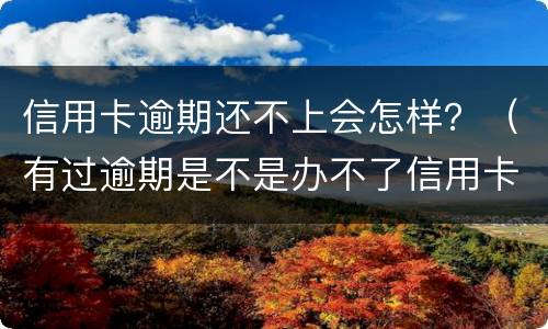 信用卡逾期还不上会怎样？（有过逾期是不是办不了信用卡）