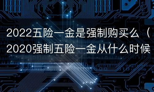 2022五险一金是强制购买么（2020强制五险一金从什么时候开始）