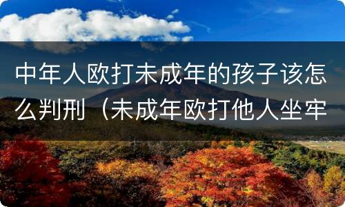 中年人欧打未成年的孩子该怎么判刑（未成年欧打他人坐牢吗?）