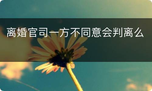 离婚官司一方不同意会判离么