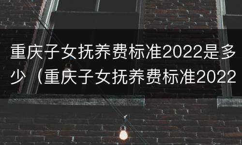 重庆子女抚养费标准2022是多少（重庆子女抚养费标准2022是多少钱）