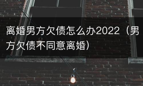 离婚男方欠债怎么办2022（男方欠债不同意离婚）