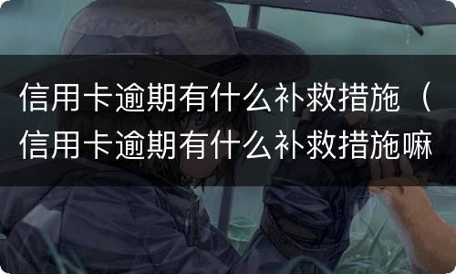信用卡逾期有什么补救措施（信用卡逾期有什么补救措施嘛）
