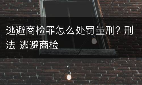 逃避商检罪怎么处罚量刑? 刑法 逃避商检