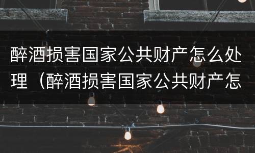 醉酒损害国家公共财产怎么处理（醉酒损害国家公共财产怎么处理好）
