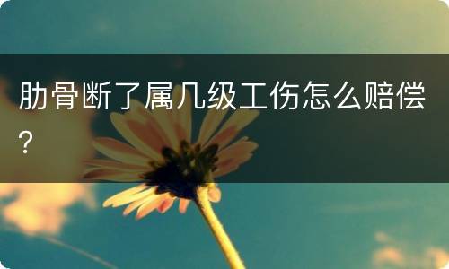 肋骨断了属几级工伤怎么赔偿？