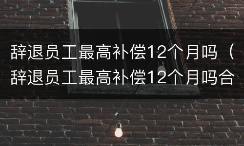 辞退员工最高补偿12个月吗（辞退员工最高补偿12个月吗合法吗）