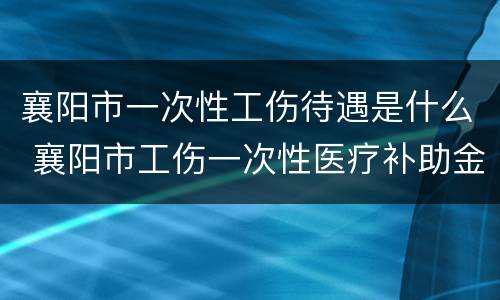 襄阳市一次性工伤待遇是什么 襄阳市工伤一次性医疗补助金