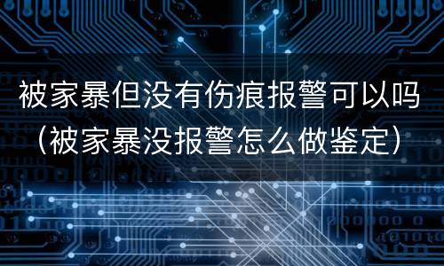 被家暴但没有伤痕报警可以吗（被家暴没报警怎么做鉴定）