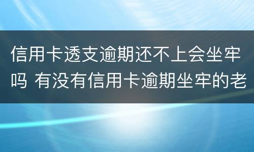 信用卡透支逾期还不上会坐牢吗 有没有信用卡逾期坐牢的老哥