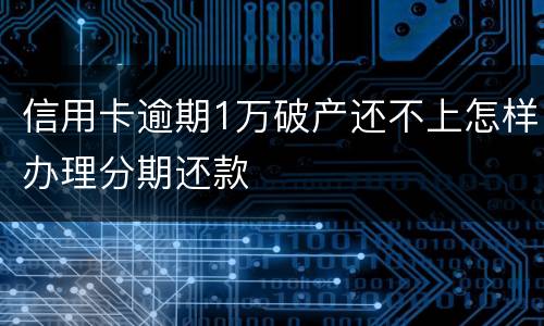 信用卡逾期1万破产还不上怎样办理分期还款