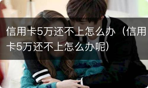 信用卡5万还不上怎么办（信用卡5万还不上怎么办呢）