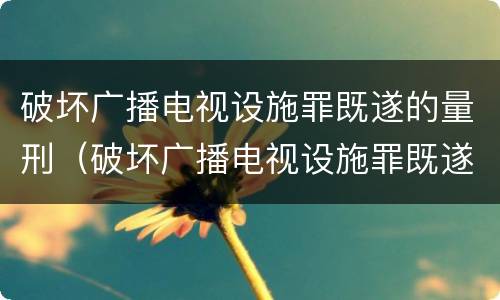 破坏广播电视设施罪既遂的量刑（破坏广播电视设施罪既遂的量刑标准）