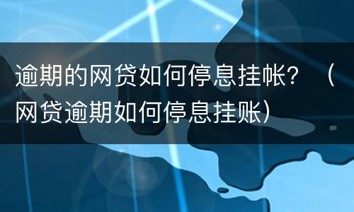 逾期的网贷如何停息挂帐？（网贷逾期如何停息挂账）