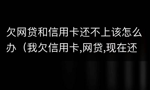 欠网贷和信用卡还不上该怎么办（我欠信用卡,网贷,现在还不上,该怎么办）