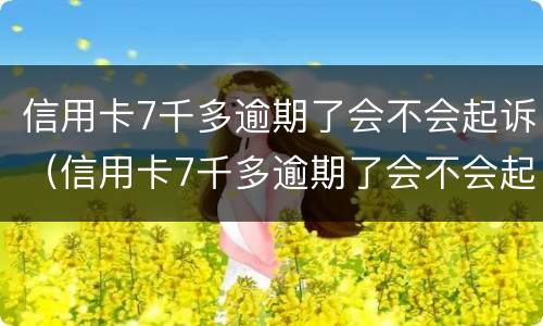 信用卡7千多逾期了会不会起诉（信用卡7千多逾期了会不会起诉我）
