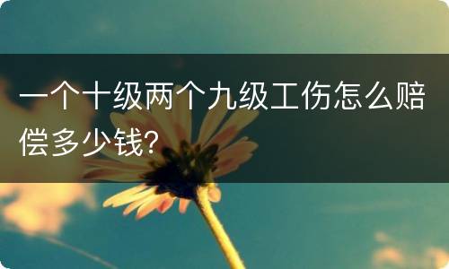 一个十级两个九级工伤怎么赔偿多少钱？