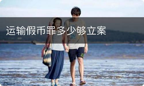 运输假币罪多少够立案