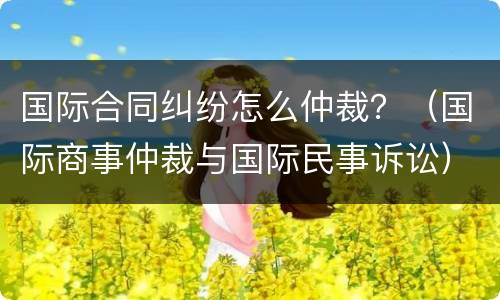 国际合同纠纷怎么仲裁？（国际商事仲裁与国际民事诉讼）