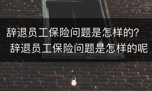 辞退员工保险问题是怎样的？ 辞退员工保险问题是怎样的呢