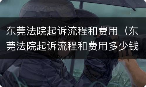 东莞法院起诉流程和费用（东莞法院起诉流程和费用多少钱）
