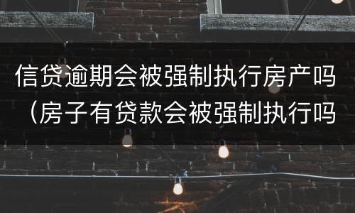 信贷逾期会被强制执行房产吗（房子有贷款会被强制执行吗）