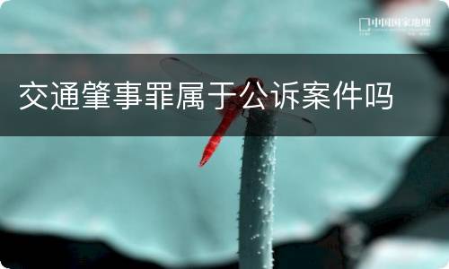 交通肇事罪属于公诉案件吗