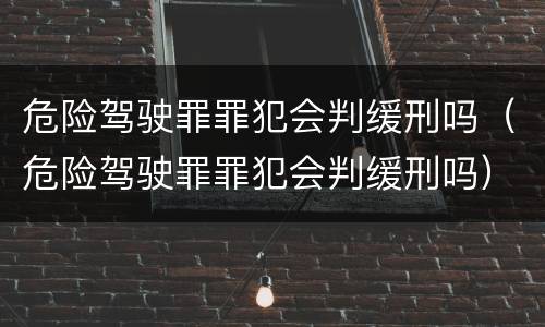 危险驾驶罪罪犯会判缓刑吗（危险驾驶罪罪犯会判缓刑吗）