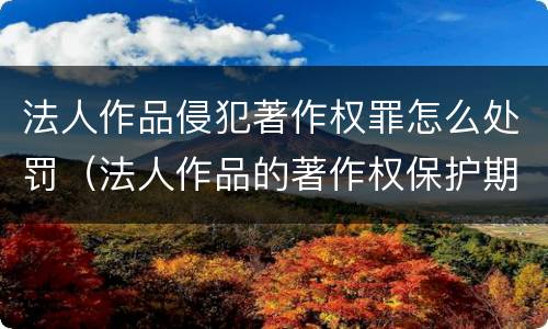 法人作品侵犯著作权罪怎么处罚（法人作品的著作权保护期限）