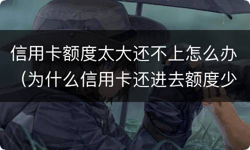 信用卡额度太大还不上怎么办（为什么信用卡还进去额度少了）
