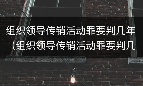 组织领导传销活动罪要判几年（组织领导传销活动罪要判几年缓刑）
