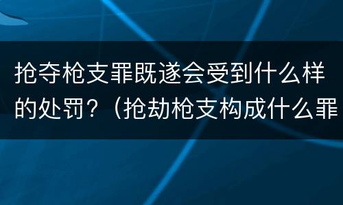 抢夺枪支罪既遂会受到什么样的处罚?（抢劫枪支构成什么罪）