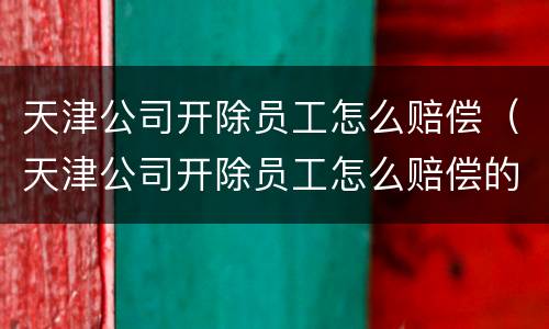 天津公司开除员工怎么赔偿（天津公司开除员工怎么赔偿的）