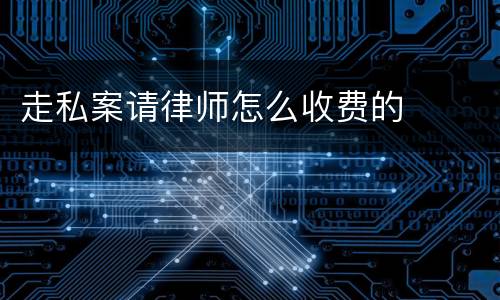 走私案请律师怎么收费的