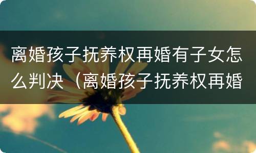 离婚孩子抚养权再婚有子女怎么判决（离婚孩子抚养权再婚有子女怎么判决呢）