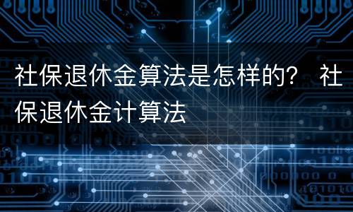 社保退休金算法是怎样的？ 社保退休金计算法