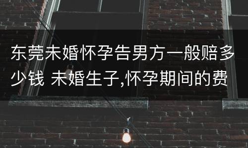 东莞未婚怀孕告男方一般赔多少钱 未婚生子,怀孕期间的费用,男方需要出吗