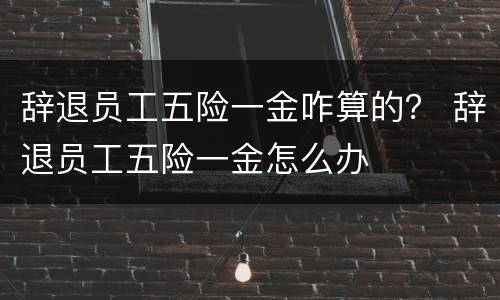 辞退员工五险一金咋算的？ 辞退员工五险一金怎么办