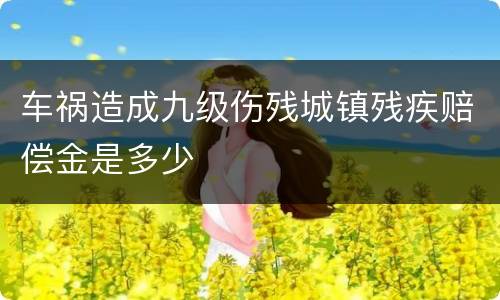 车祸造成九级伤残城镇残疾赔偿金是多少