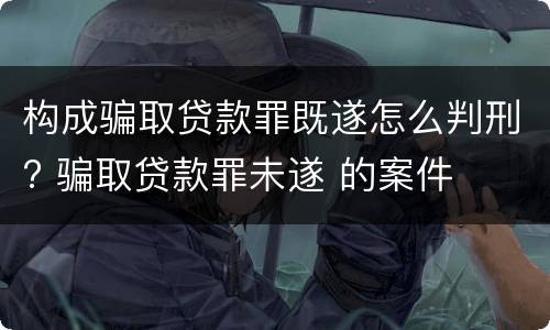 构成骗取贷款罪既遂怎么判刑? 骗取贷款罪未遂 的案件