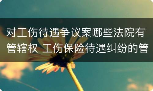 对工伤待遇争议案哪些法院有管辖权 工伤保险待遇纠纷的管辖法院